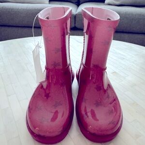 NEW Girls Ugg Rain Boots in Red